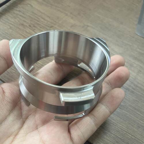 不锈钢接粉环咖啡机54MM可旋转式合金接粉器Dosing Funnel - 图1