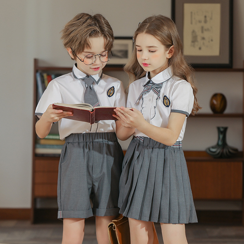 儿童校服小学生班服女童英伦风JK制服幼儿园园服套装夏季新款礼服