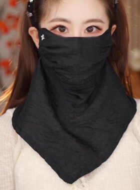 冰丝防晒面罩面纱遮全脸款护颈