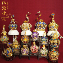 100 million Crown Hall New handmade Trail Crown Lotus Hibiscus Crown Subduct Hat Hat Retro Palace Gilded Original Design