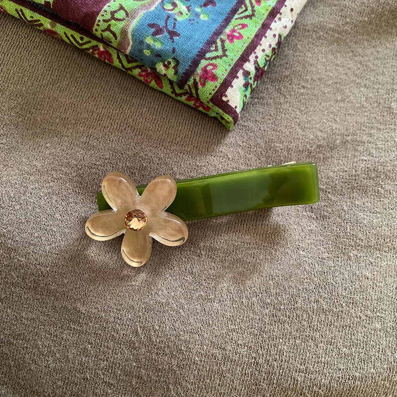 韩国复古白蓝色透明花朵鸭嘴夹水晶闪钻小花边夹甜美发夹刘海夹,淘宝优惠券,粉丝福利购,淘宝优惠卷