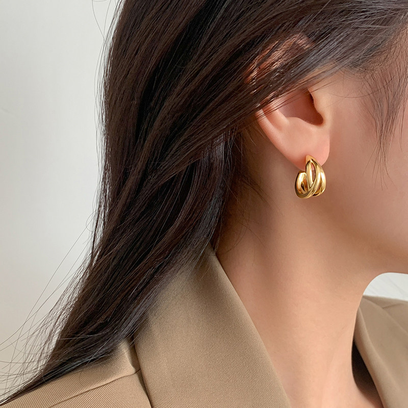 999银缠绕耳钉女小众设计耳环2025新款爆款轻奢高级感养耳洞耳饰,淘宝优惠券,粉丝福利购,淘宝优惠卷