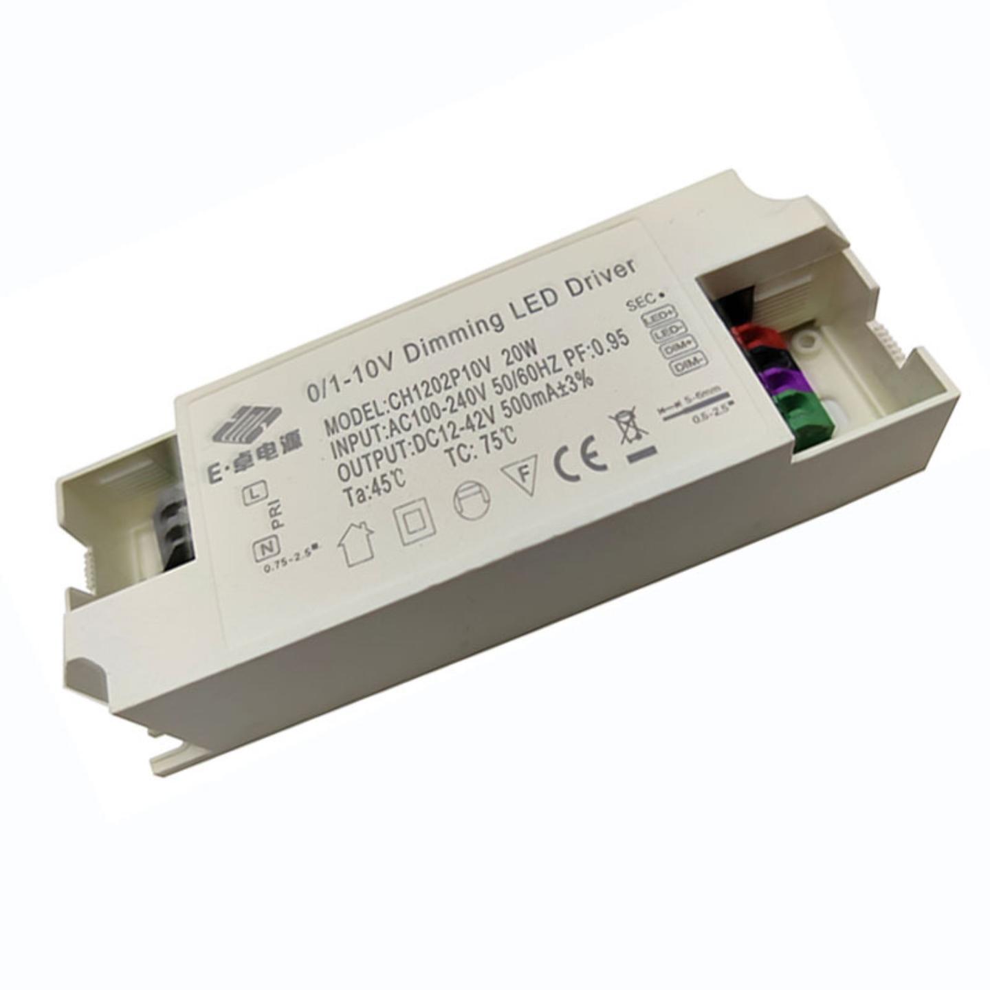 0-10v dimming power supply 600mA downlight 12 strings 2 parallel spotlights 18 watt 24w panel light led lamp driver