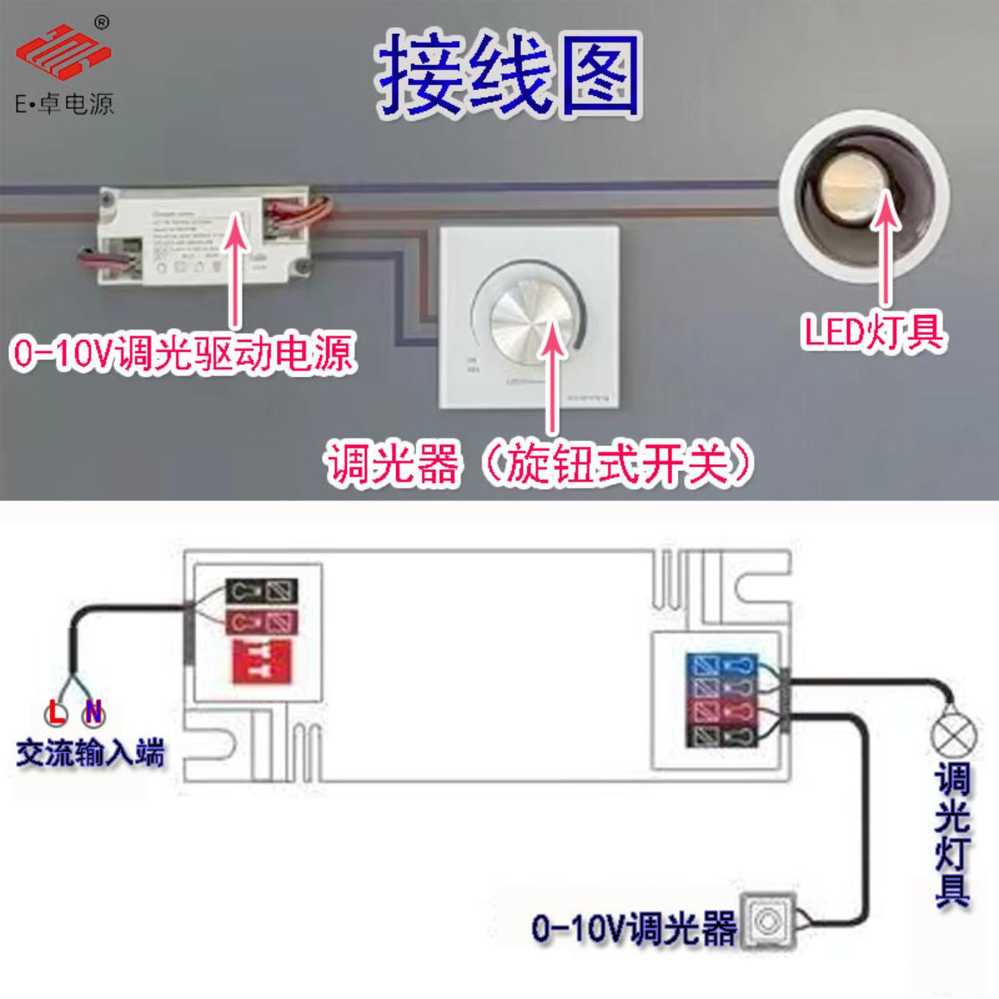 0-10v dimming power supply 600mA downlight 12 strings 2 parallel spotlights 18 watt 24w panel light led lamp driver
