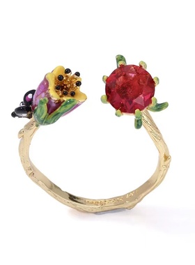 法国珐琅漫步凡尔赛系列铃兰花戒指