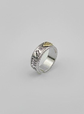 中性钛钢嘻哈荷鲁斯之眼戒指