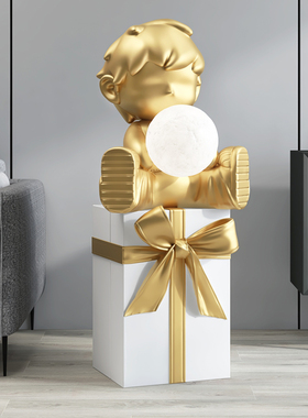 潮流公仔客厅大型落地摆件卧室灯家居饰品电视柜旁边乔迁新居礼品