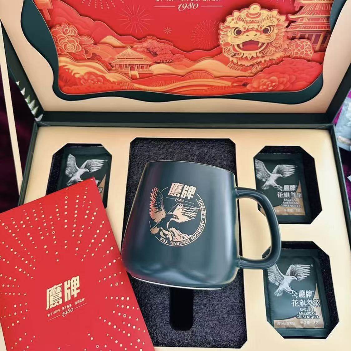 山姆会员超市代购 鹰牌 花旗参茶礼盒240g含杯子冲泡西洋参养生茶,淘宝优惠券,粉丝福利购,淘宝优惠卷