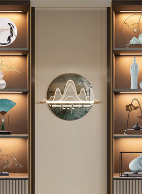 新中式摆件高端禅k意客厅办公室玄关酒柜博古架样板间家居软装饰