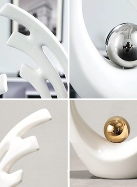 轻奢高档抽象艺术桌面摆件家居客厅电视柜酒柜玄关样板间软装饰品