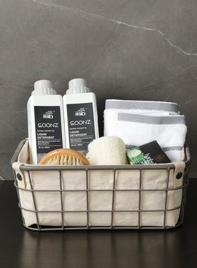 样板间房卫生间摆件空瓶毛巾香薰收纳篮组合套装生活阳台软装饰品