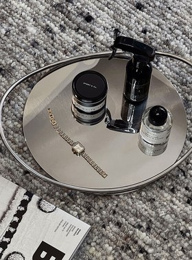 简约现代不锈钢果盘餐具托盘家居客厅餐厅茶几高档艺术装饰品摆件