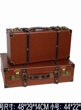 服装店铺橱窗装饰道具 皮箱子复古手提箱子摄影陈列道具 软装