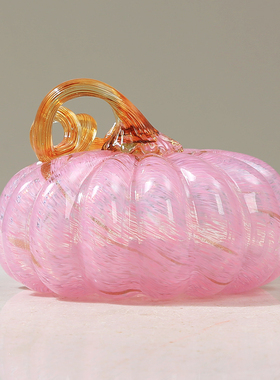 现代轻奢琉璃南瓜摆件客厅酒柜玄关书房样板间博古架高档装饰摆设