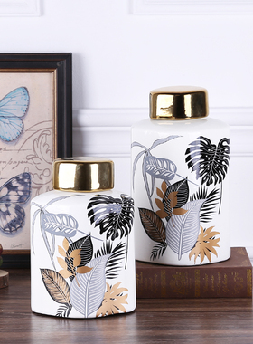 美式乡村陶瓷花瓶花艺摆件 家居样板间客厅餐桌花瓶器装饰品摆设