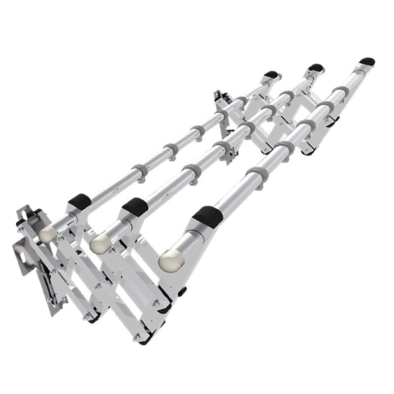 窗外伸缩晾衣架户外推拉晒衣架室外折叠晒被子架家用不锈钢凉衣杆 - 图1