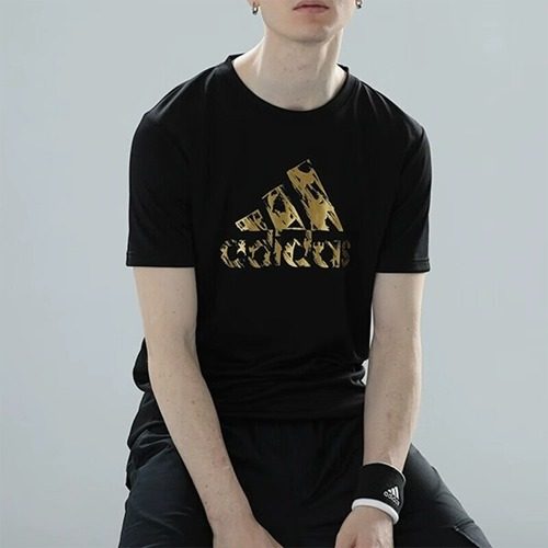 Adidas/阿迪达斯新款男子透气印花LOGO运动休短袖T恤,淘宝优惠券,粉丝福利购,淘宝优惠卷