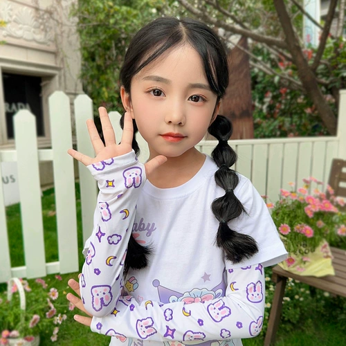 Детский летний мультяшный защитный рукав, детские шелковые нарукавники для мальчиков, защита от солнца, защита от ультрафиолета