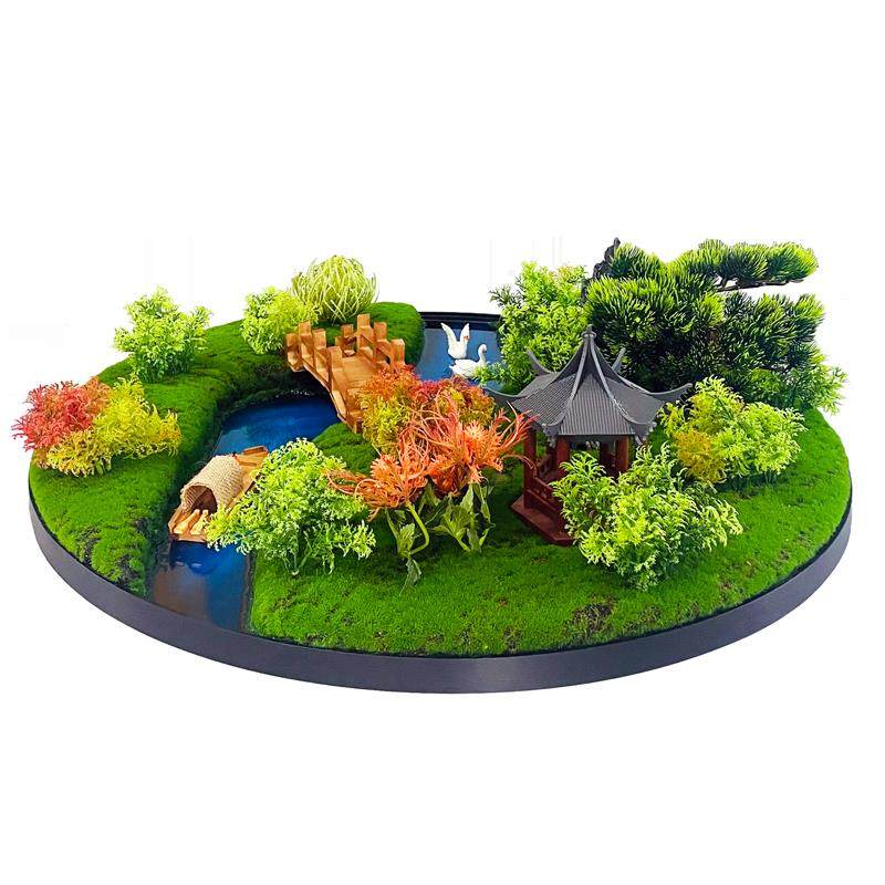 餐桌中间景观摆件大圆桌转盘摆花沙盘造景酒店装饰台面仿真桌花,淘宝优惠券,粉丝福利购,淘宝优惠卷