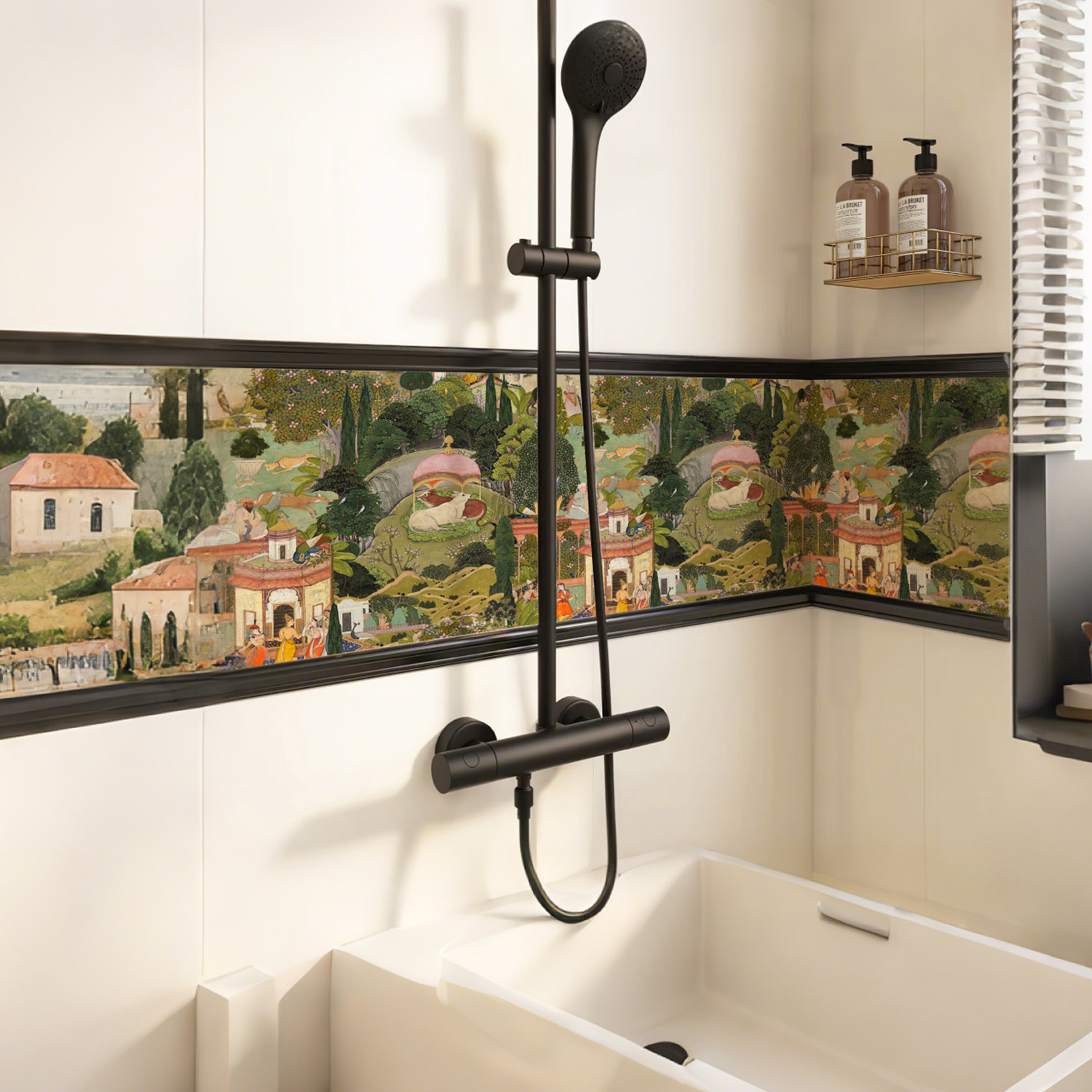 复古高级感卫生间墙纸防水可擦洗浴室瓷砖墙壁美化墙面遮丑装饰贴,淘宝优惠券,粉丝福利购,淘宝优惠卷