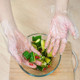 Extra thick disposable gloves catering food hand mask eating lobster thickened transparent PE plastic film