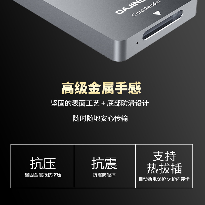 大鲸鱼cfa/b相机SD卡cfexpress二合一读卡器高速USB3.1/TypeC双接口适用尼康z6z7z8z9索尼a1a7m4r5zve1佳能R5 - 图0