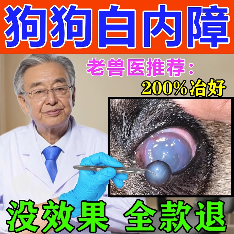 【一滴去障】狗狗白内障滴眼液宠物专用眼药水老年犬抑初期角膜炎 - 图3