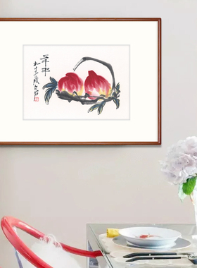 网红【七年老店】新中式餐厅装饰画厨房饭厅壁画客厅书房齐白石