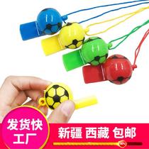 Xinjiang Tibet World Cup Soccer Whistle Plastic Cartoon Referee Whistleblowing Children Gift-to-Wee props