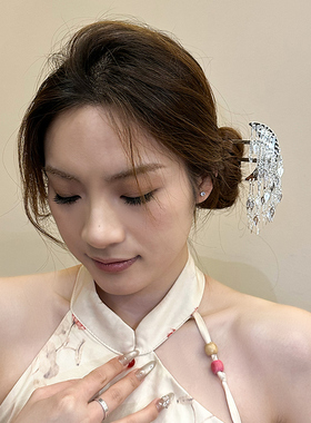 苗族贵州少数民族头饰侗族苗银发簪流苏发钗汉服簪子舞台演出配饰