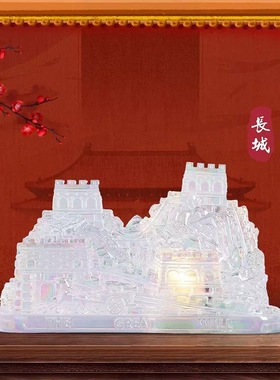 【著名各地景点景区】网红打卡拍照道具风景建筑摆件创意带灯装饰