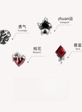 莓拉2022新款Y2K潮小众设计高级酷黑色黑桃转运勇气可调节戒指