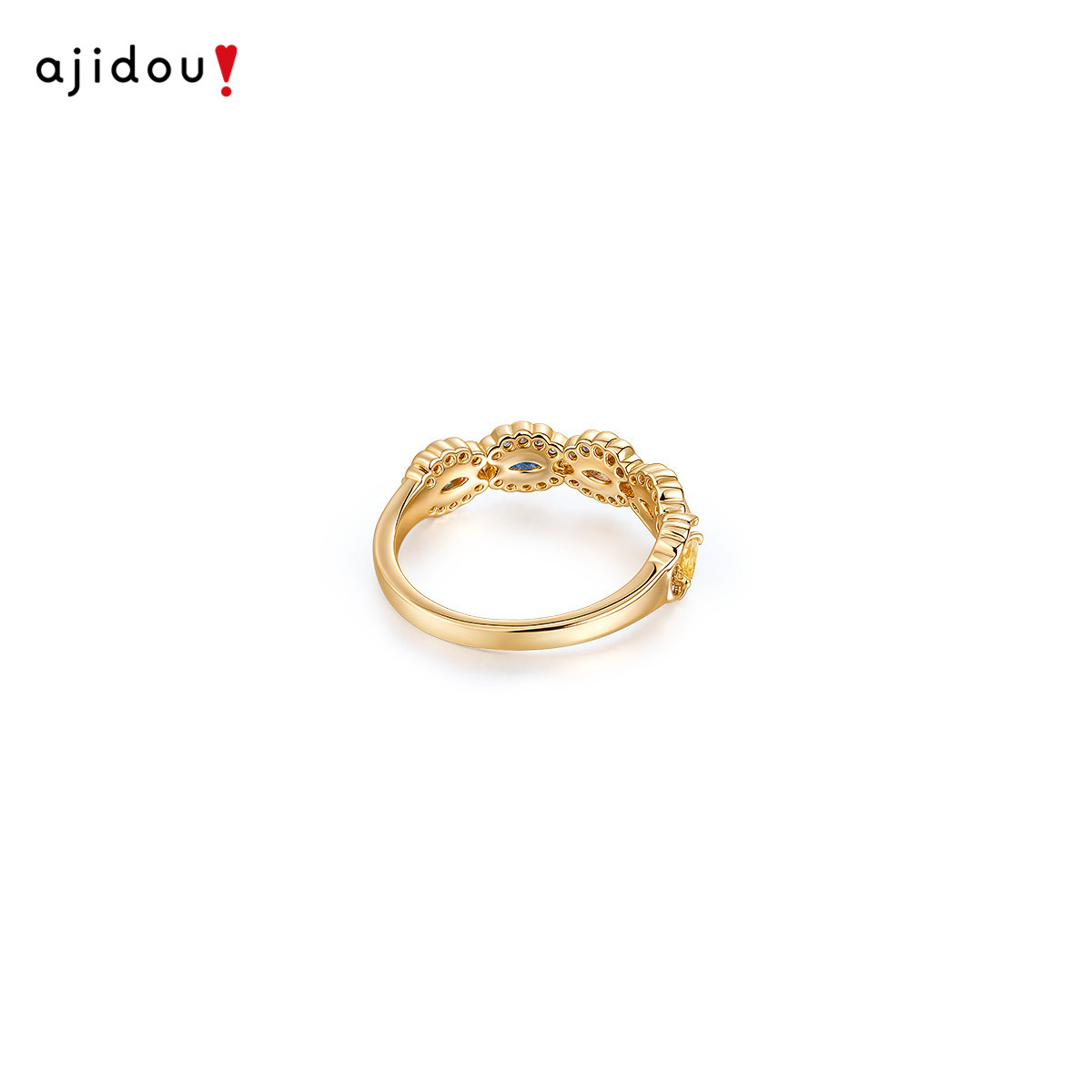 阿吉豆AJIDOU戒指女款玫金色锆石多巴胺设计感复古宫廷风指环尾戒,淘宝优惠券,粉丝福利购,淘宝优惠卷