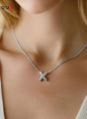 阿吉豆AJIDOU项链十字锁骨颈链