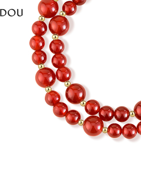 AJIDOU阿吉豆手链女款气质玛瑙时尚手串饰品