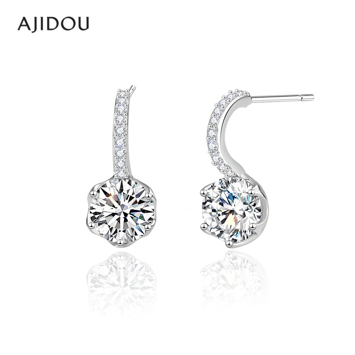 阿吉豆AJIDOU耳饰女款人鱼之泪耳钉小众设计感耳圈高级感耳环耳扣,淘宝优惠券,粉丝福利购,淘宝优惠卷