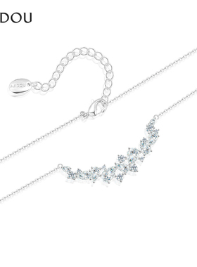 阿吉豆AJIDOU项链女紫藤花微笑项链小众轻奢秋冬爆款高级感毛衣链