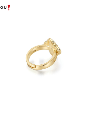 AJIDOU阿吉豆戒指女款四叶草和小方糖系列指环尾戒