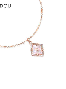 AJIDOU阿吉豆项链女款时尚玫金色贝壳颈链
