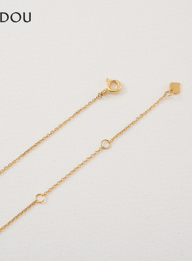 阿吉豆AJIDOU项链女S925银短精链福袋吊坠时尚休闲锁骨链轻奢颈链