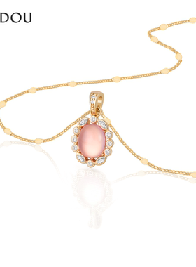 阿吉豆AJIDOU项链金色水滴吊坠