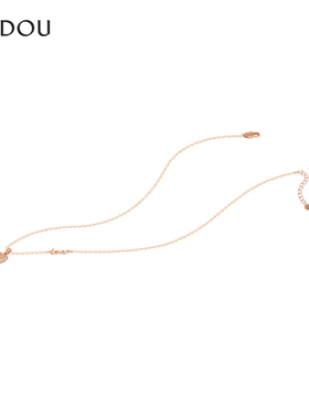 阿吉豆AJIDOU项链女休闲优雅爱心吊坠闪耀锆石专柜同款颈链锁骨链