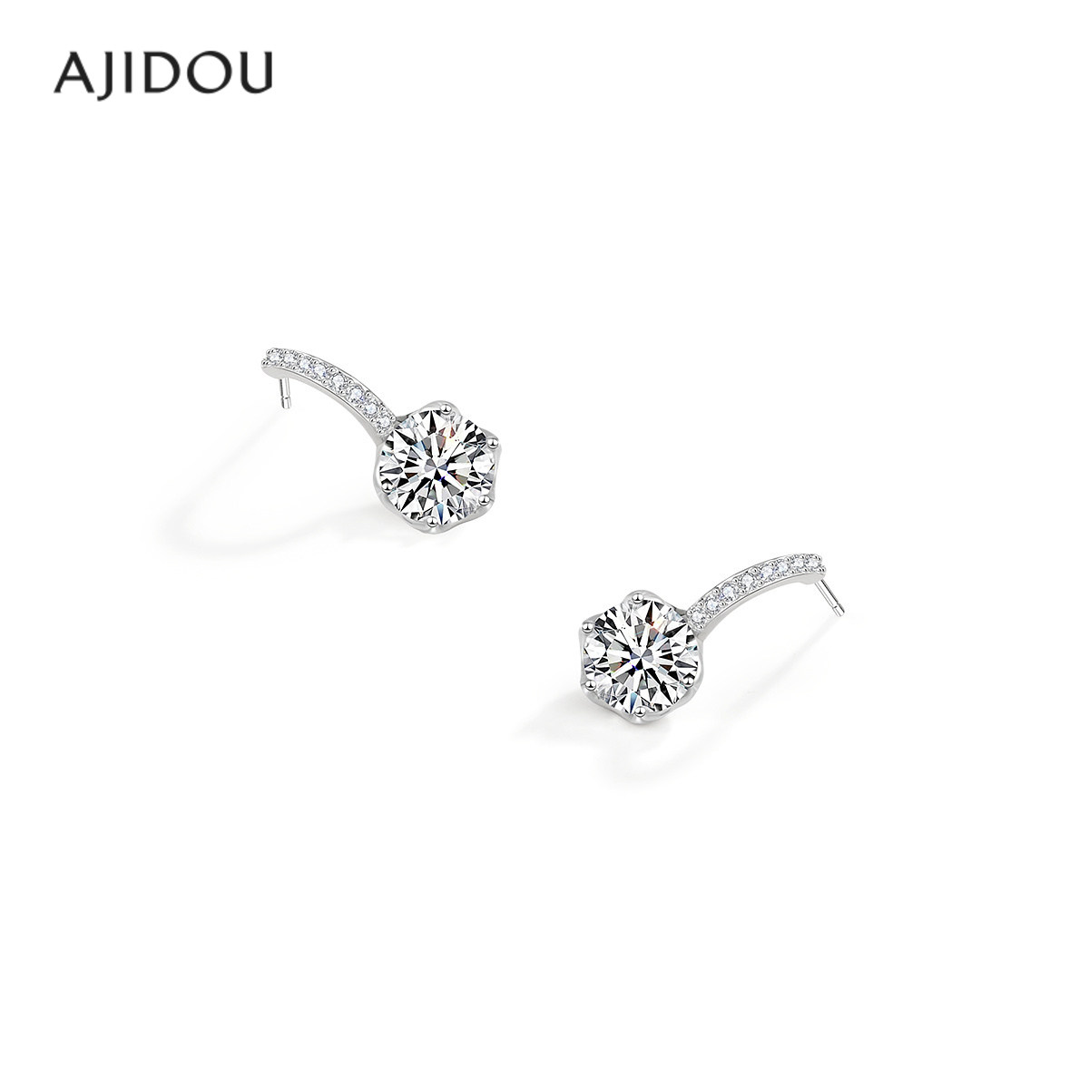 阿吉豆AJIDOU耳饰女款人鱼之泪耳钉小众设计感耳圈高级感耳环耳扣,淘宝优惠券,粉丝福利购,淘宝优惠卷