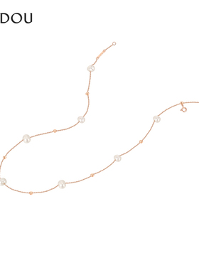 阿吉豆AJIDOU项链女925银淡水珍珠优雅首饰专柜同款颈链锁骨链