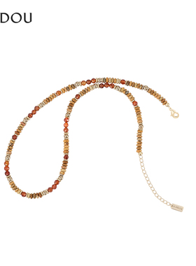 阿吉豆AJIDOU项链女石英岩玉锁骨链气质复古首饰配饰潮流通勤