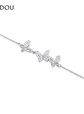 阿吉豆AJIDOU手饰女款蝴蝶手链可调节手串轻奢高级感送女友首饰品