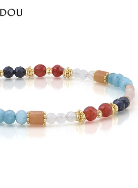 阿吉豆AJIDOU手串日光石玛瑙手链