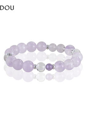 【商场同款】阿吉豆AJIDOU手饰女时尚紫水晶串珠手链轻奢手环手串