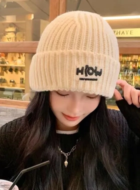 针织帽秋冬款女毛线帽子