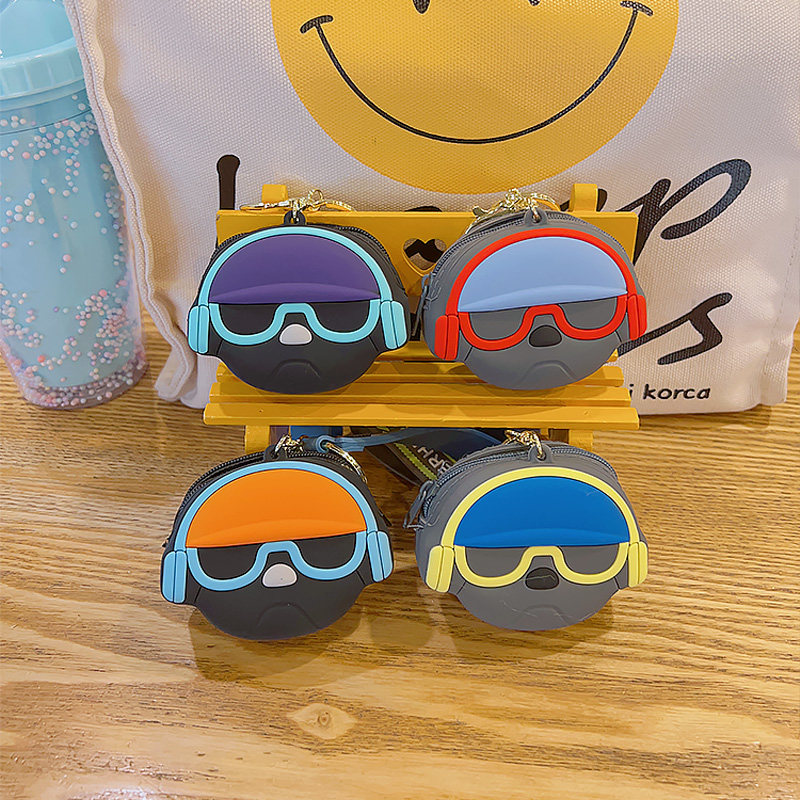 法斗新款儿童可爱卡包钱包零钱包 格仔森林创意零钱包